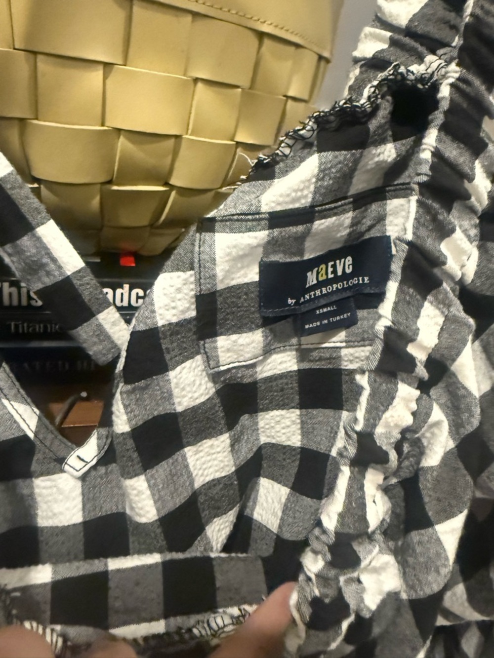 Anthropologie Maeve Gingham 2 piece Skirt and Top Set - Picture 5 of 7